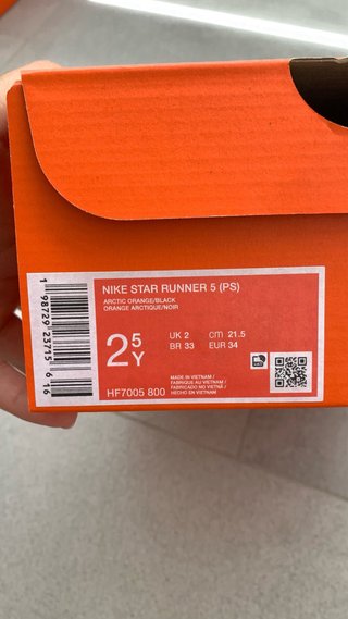 Nike Star Runner 5 Niños Naranja/Negro, TALLA 34