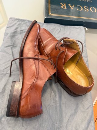 Zapatos vestir piel camel talla 40