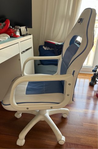 Silla Gaming DRW Blanca y Azul