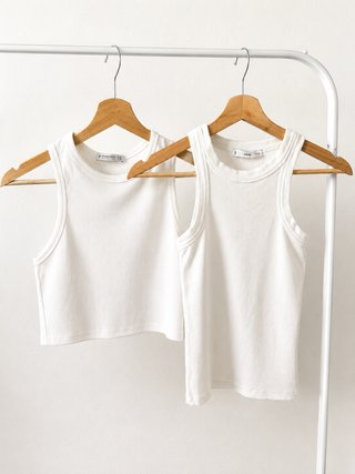 Pack 2 Camisetas Blancas Talla S y M