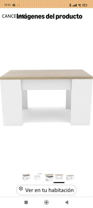 Mesa comedor extensible y mesa auxiliar