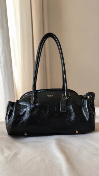 Bolso Coach Negro Piel Charol