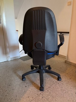 Silla de escritorio azul y negra