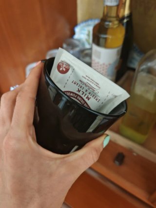 Tazza con preparato per cioccolata