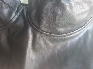 Top Negro Cuero Tirantes