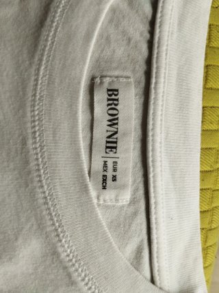 Camiseta Brownie Blanca Manga Corta