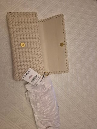 Bolso Zara Beige Trenzado