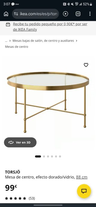 Mesa de centro IKEA sin abrir
