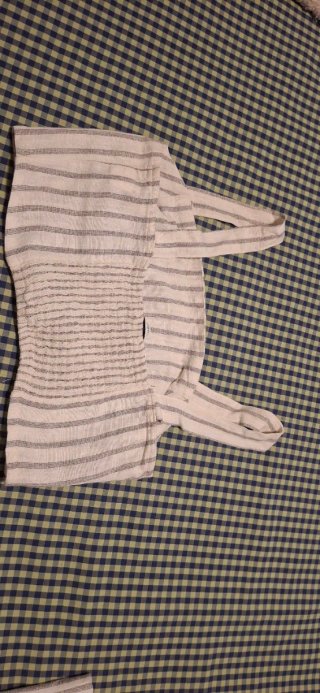 Conjunto Pantalón y Top Rayas Lino