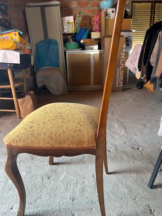 5 Sillas Clásicas Comedor Madera Tapizado