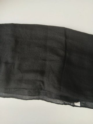 Hijab negro largo tela fina