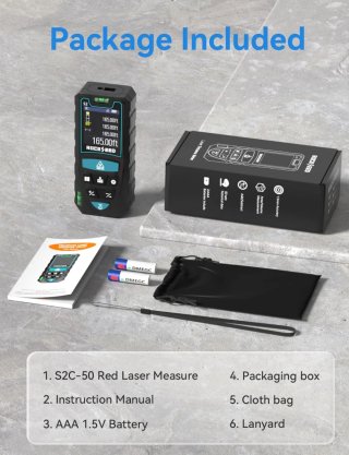 Medidor Láser RockSeed 50M Pantalla HD IPS