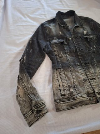 Chaqueta vaquera desgastada mujer, elástica