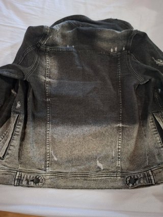 Chaqueta vaquera desgastada mujer, elástica