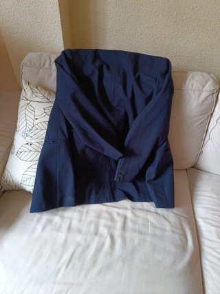 Chaqueta Pura Lana Virgen Azul Marino