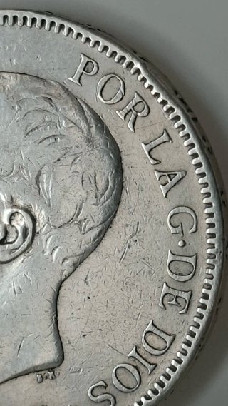 Moneda Plata 5 Pesetas Alfonso XIII - 1897