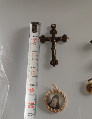 Lote artículos religiosos antiguos