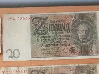 9Billetes Reichsmark, Moneda, 4 Sellos, Lingote