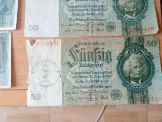 9Billetes Reichsmark, Moneda, 4 Sellos, Lingote