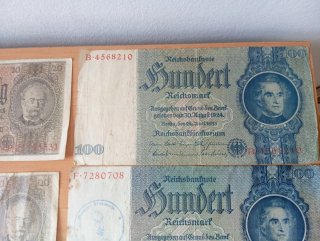 9Billetes Reichsmark, Moneda, 4 Sellos, Lingote