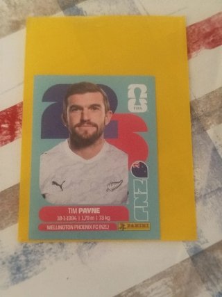 Carta Panini Tim Payne Mundial 2026