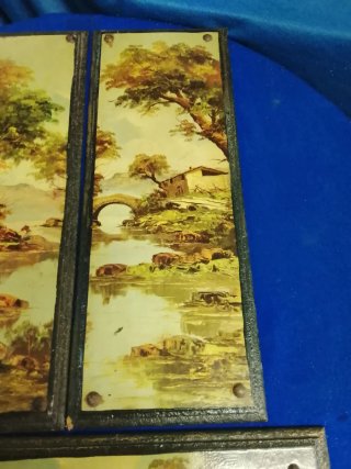 Conjunto de 3 cuadros antiguos