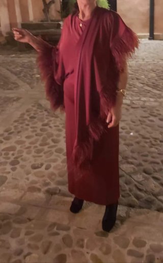 Vestido Zara con plumas Talla única