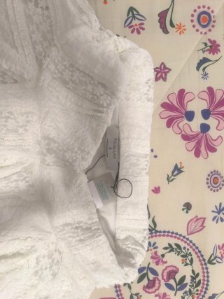 Falda-pantalón de encaje blanco