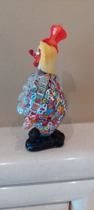 Figura payaso cristal Murano multicolor