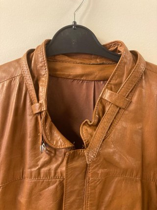 Chaqueta de Piel Marrón Premium
