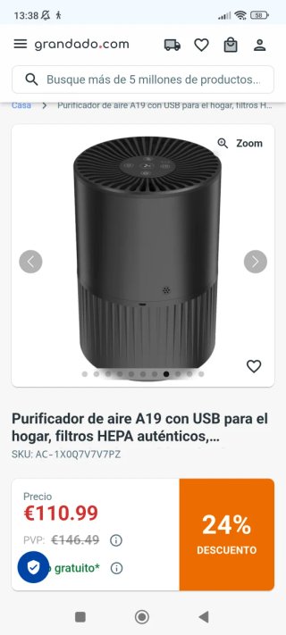 Humidificador Negro Nuevo