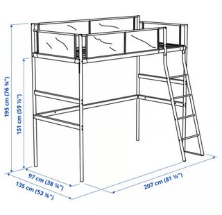 Estructura de cama alta.