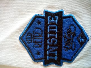 Polo de hombre manga corta azul y blanco