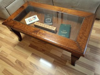 Mesa de centro madera y cristal