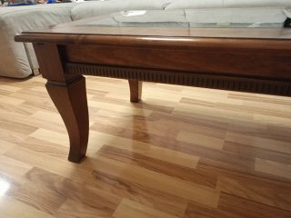 Mesa de centro madera y cristal