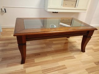 Mesa de centro madera y cristal