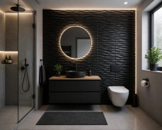 Paneles 3D Negro 30x30