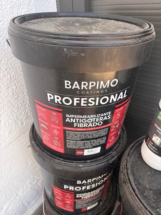 Botes Pintura Impermeabilizante  con fibra Barpimo