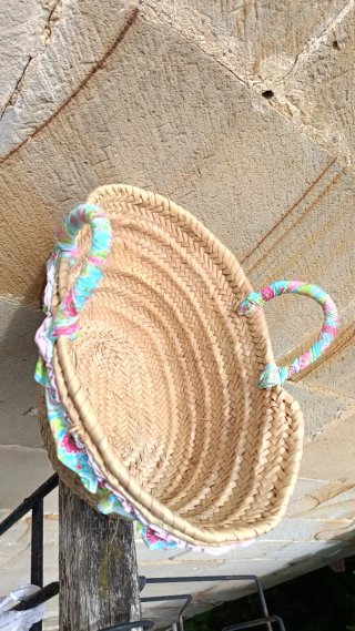 Capazo de bambú para playa