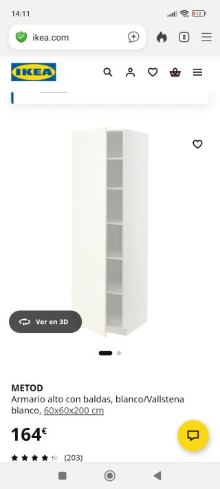 Hasta 30/07_ Armario METOD de cocina. Ikea. Blanco