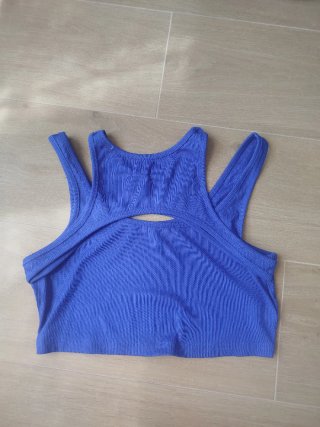 Crop top azul de tirantes