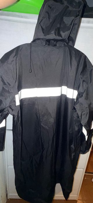Chubasquero largo impermeable reflectante