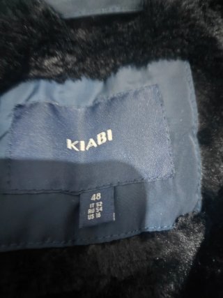 Abrigo premamá azul