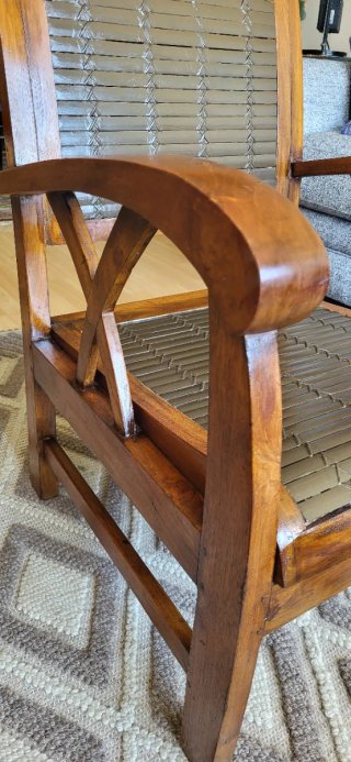 Butaca madera maciza y bambú