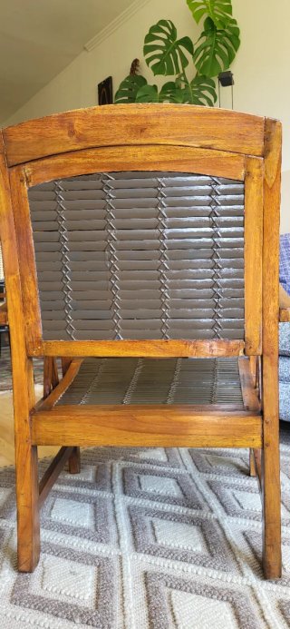 Butaca madera maciza y bambú