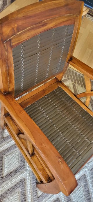 Butaca madera maciza y bambú