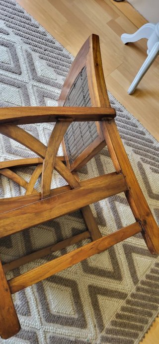 Butaca madera maciza y bambú