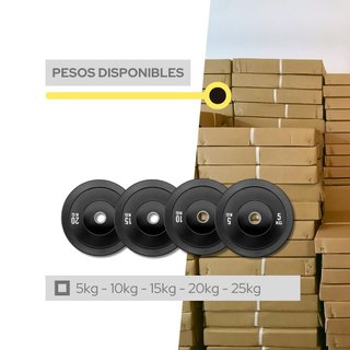 Discos de pesas olímpicos Bumpers para gimnasio