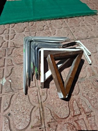 15 Soportes Estantería Metal y Madera