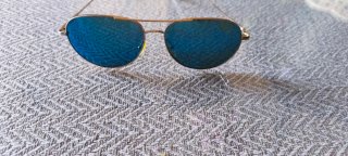 Gafas de sol aviador Calvin Klein azul/dorado
